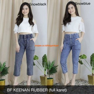 CELANA KEENAN RUBBER JEANS 7/9