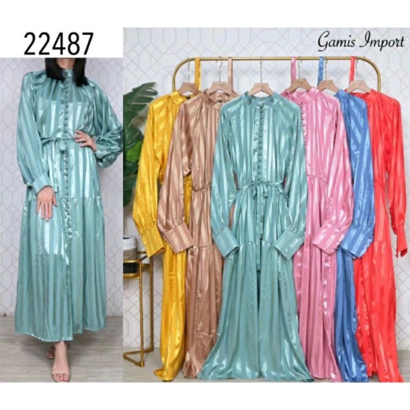 gamis silk 1000 kancing im port by VNS