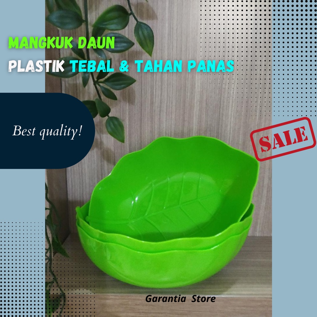 Mangkuk Plastik Daun / Mangkok Daun - Mangkok saji Besar Tebal Tahan panas