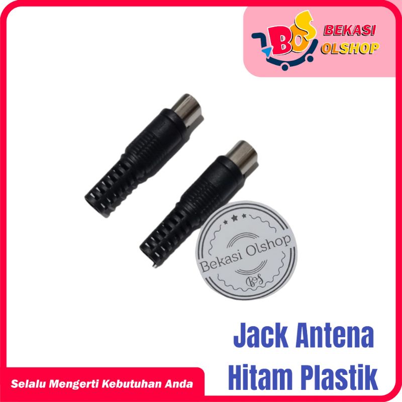 Jack antena plastik hitam Jek Antena Tv