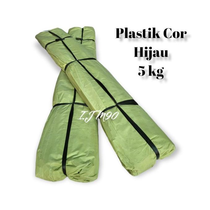 

PLASTIK COR HIJAU BUTEK 5KG++ PANJANG 50m+ persegi