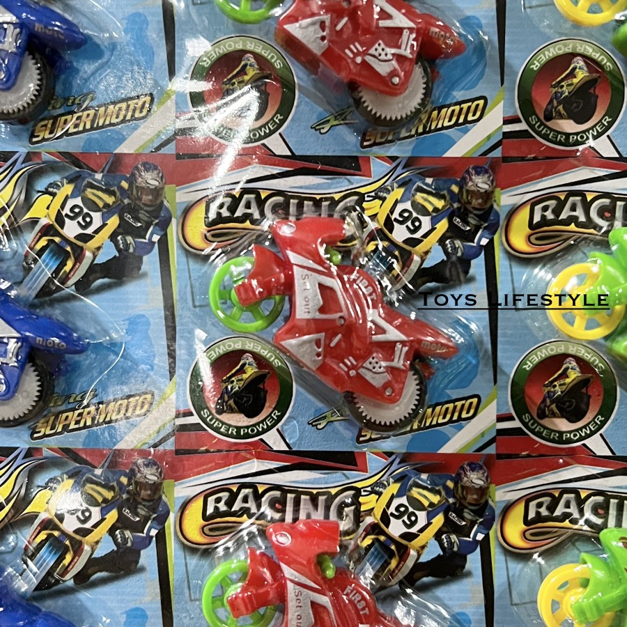 Racing Supermoto Motogp Motor Spin Go Mini Lucu 1 Lembar 20 Motor