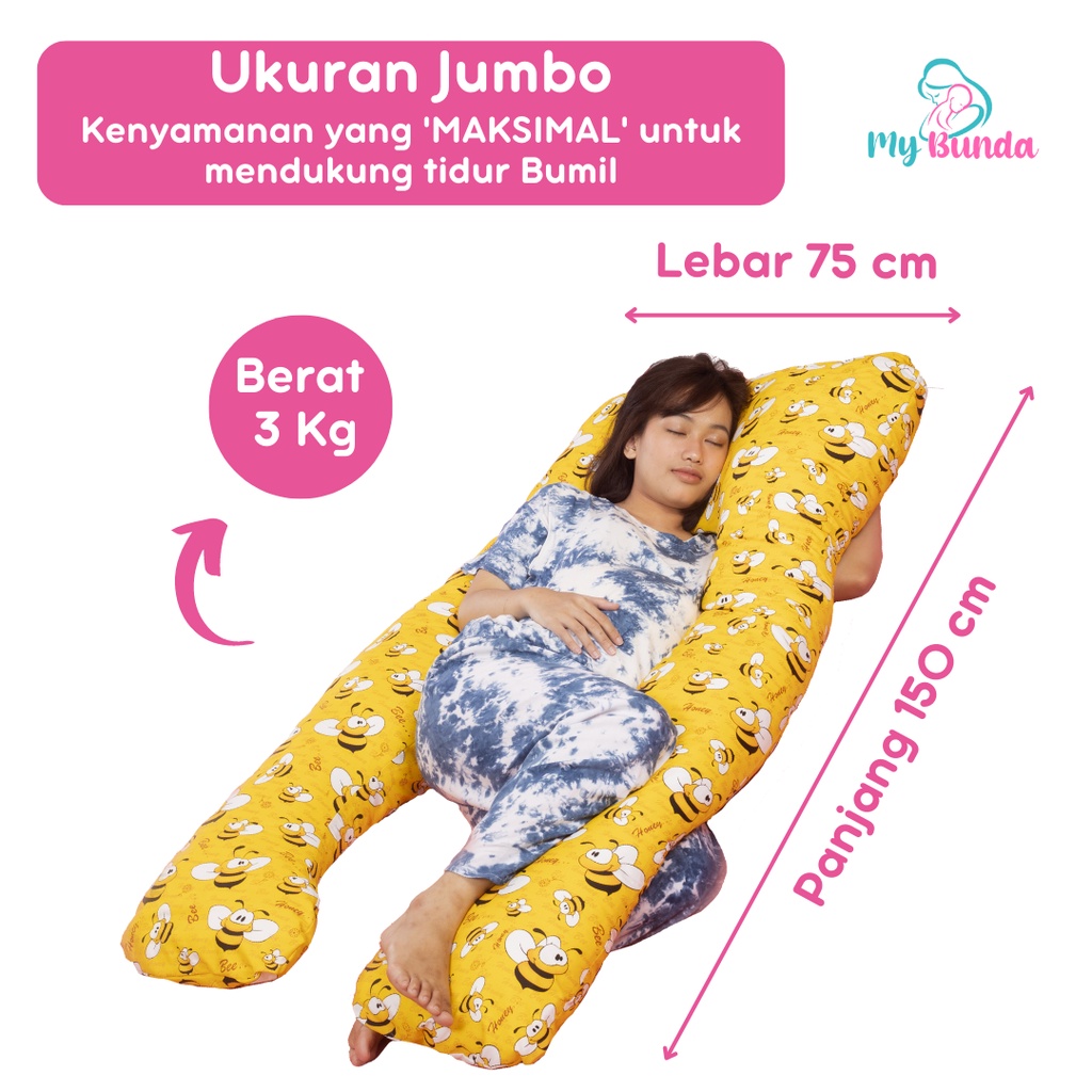 Bantal Bumil dan Menyusui untuk Kasur Ibu Hamil Jenis Bantal Hamil Jumbo Premium dengan Desain Bantal Ibu Hamil Tidur Jumbo yang Sangat Nyaman untuk Jadi Guling Ibu Hamil - Motif BB13