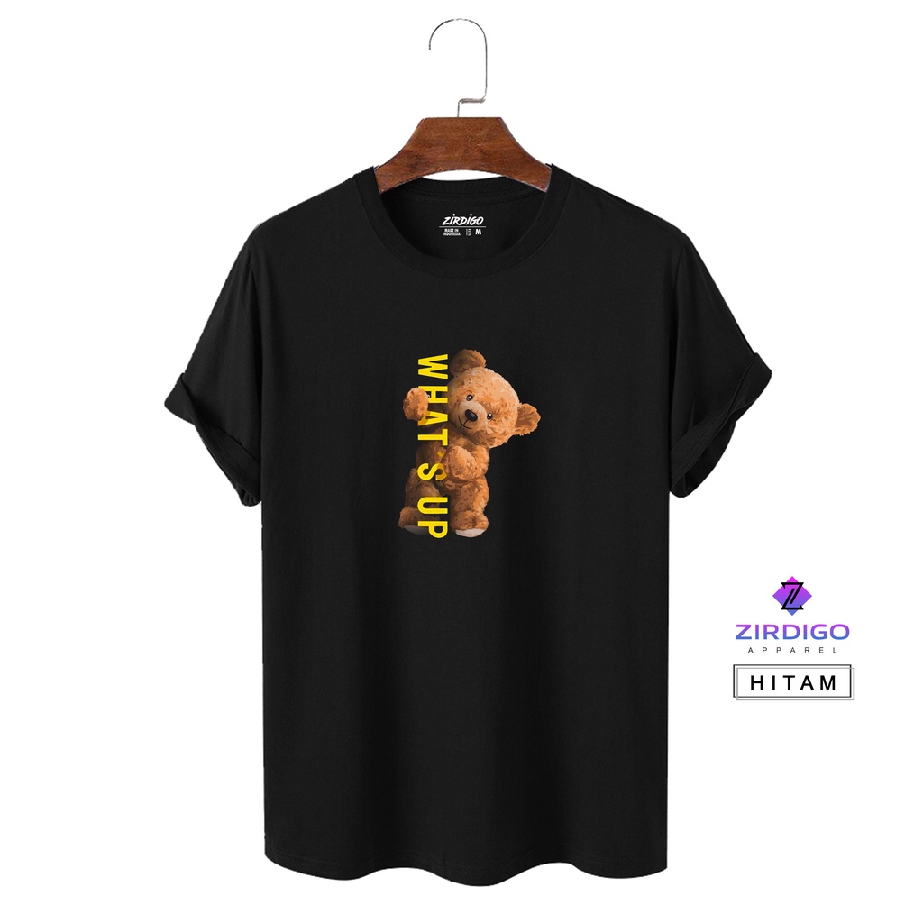 COD Baju Kaos Distro What S UP Text Print  Premium Quality Lengan Pendek Kaos Tulisan Kaos Kata-Kata Kaos Sablon