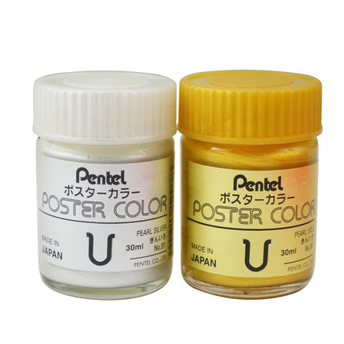 

Update Pentel Poster Colors Pearl Gold Dan Pearl Silver 30 Ml Cat Poster Hemat