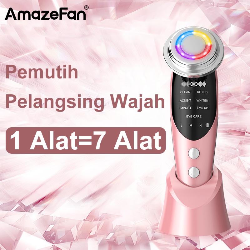 AmazeFan Alat Setrika V Shape Thin Face Lift Wajah Pemijat Pemutih Wajah Facial Anti Aging Sheet Mask Perawatan Lifting Massager Mesin rf Anti-wrinkle LED Everwhite Foton Wajah Perangkat Kecantikan