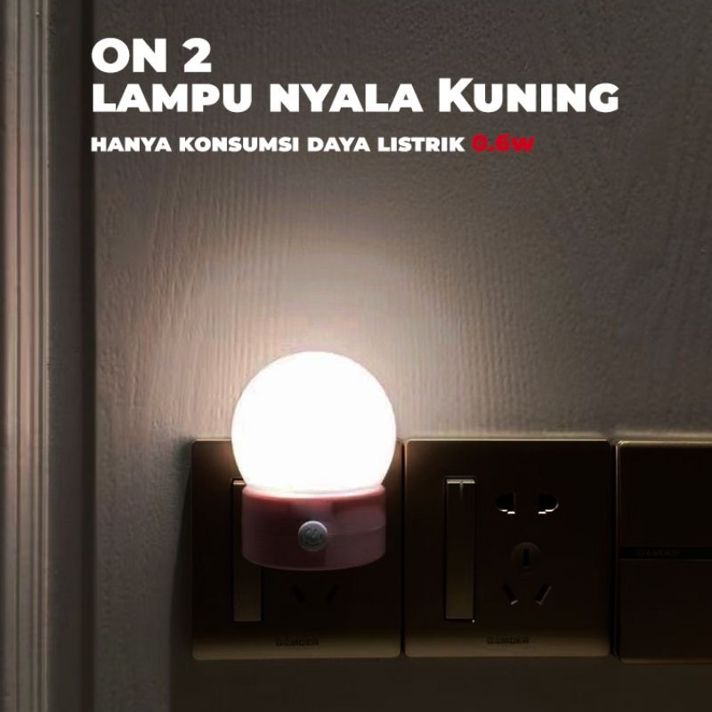 Aoki Lampu Tidur LED 3W + 0.6W / Night Lamp Sleep AK-YD01 / AK-YD02