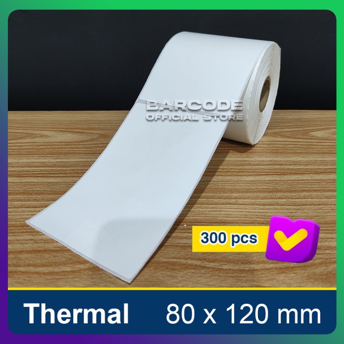 

Code155 Label Thermal 80 X 120 Stiker Barcode 80X120 Mm 80X120Mm Isi 300 Pcs