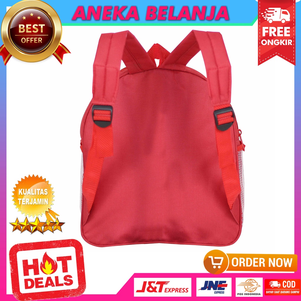 Tas Gendong Anak Anak Cowok Motif Cars Merah Ransel Sekolah PAUD TK