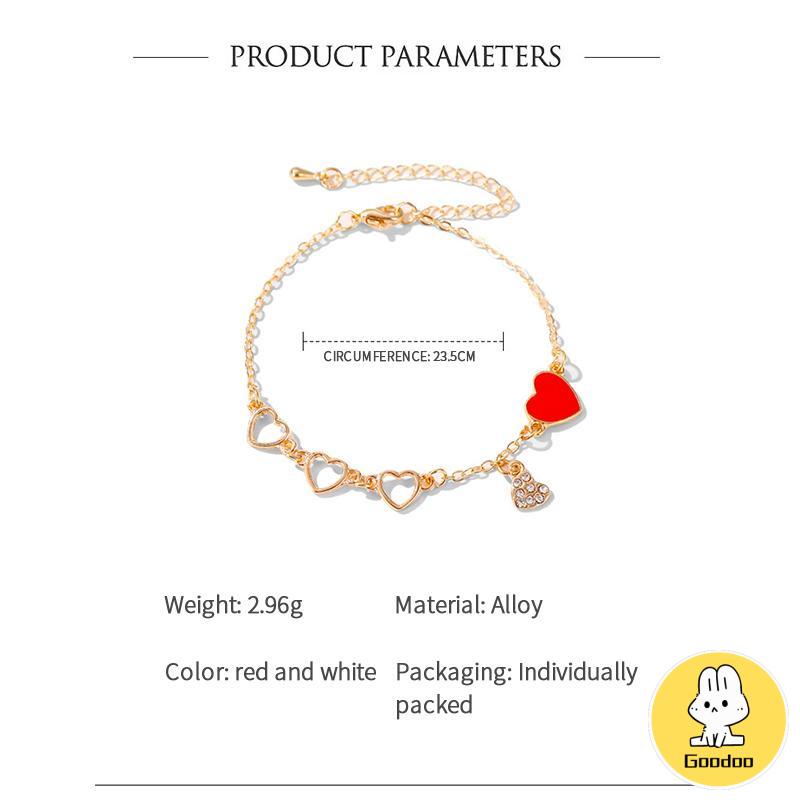 Gelang Bentuk Cinta Adjustable Untuk Pasangan Korean Bracelet Aksesoris wanita-Doo