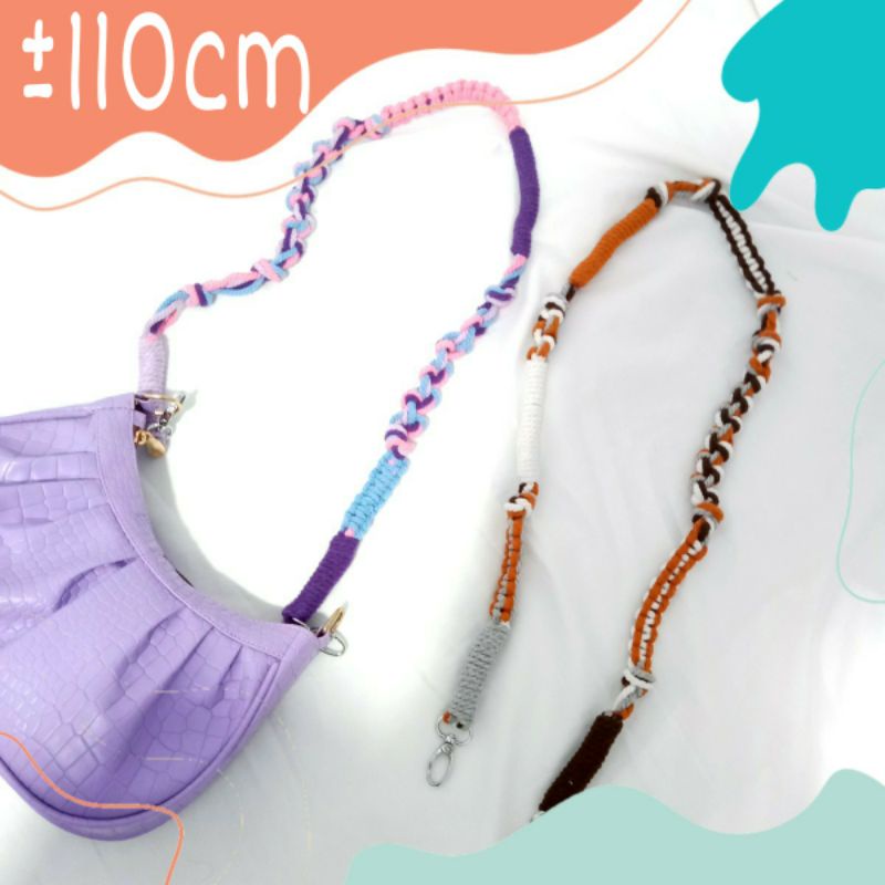 STRAP BAG MACRAME TALI TAS RAINBOW KOREAN FASHION - KatteLaurents