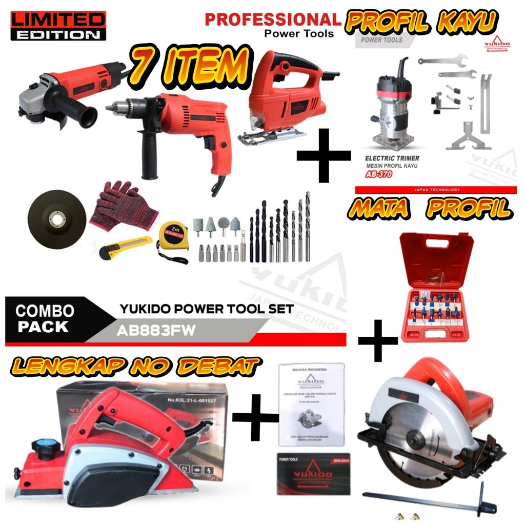 PROMO PAKET LENGKAP SIAP PAKAI BISA COD  ( 7 ) ITEM FREE KOPER  MESIN CIRCULAR/SIRKEL SAW GERGAJI YU