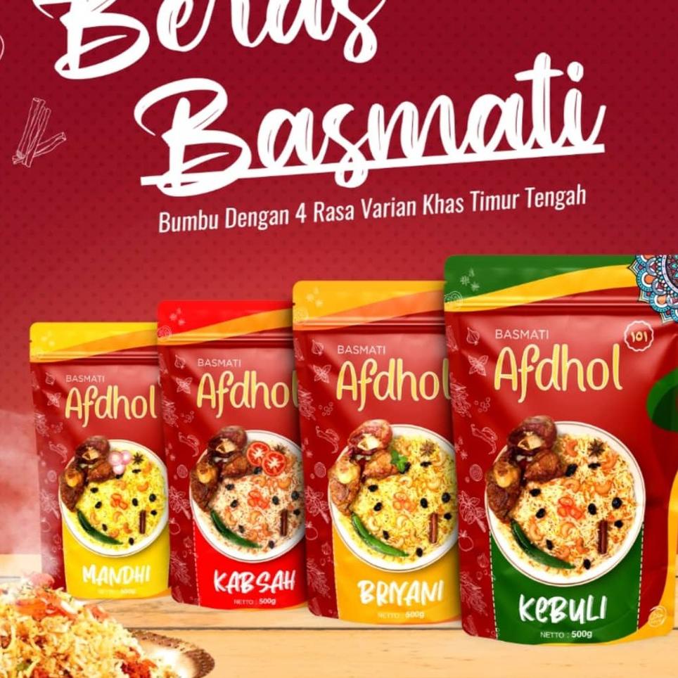 

KODETt0T4--Paket Beras Basmati Nasi Mandhi Kebuli Briyani Lengkap Bumbu 500 Gram Afdhol 151