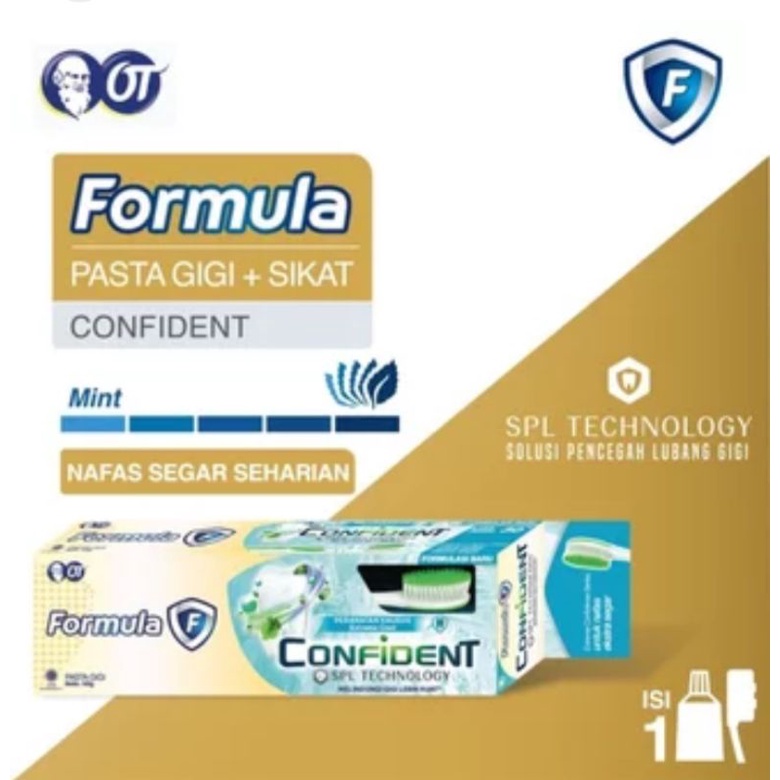 Formula Pasta Gigi + Sikat Gigi Confident Extreme Cool 160g