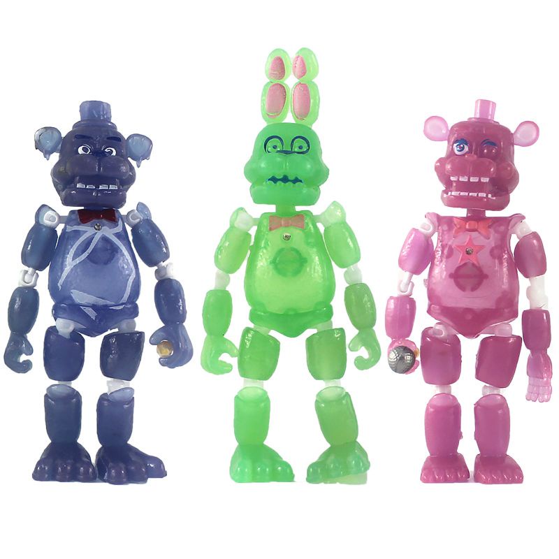 8pcs/Set Five Nights At Freddy Character Luminous Lighting Action Figure Toys Gift