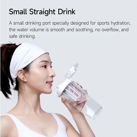 Mijia Tritan Water Cup 600ML 2in1 Botol Minum Whey Shaker BPA Free