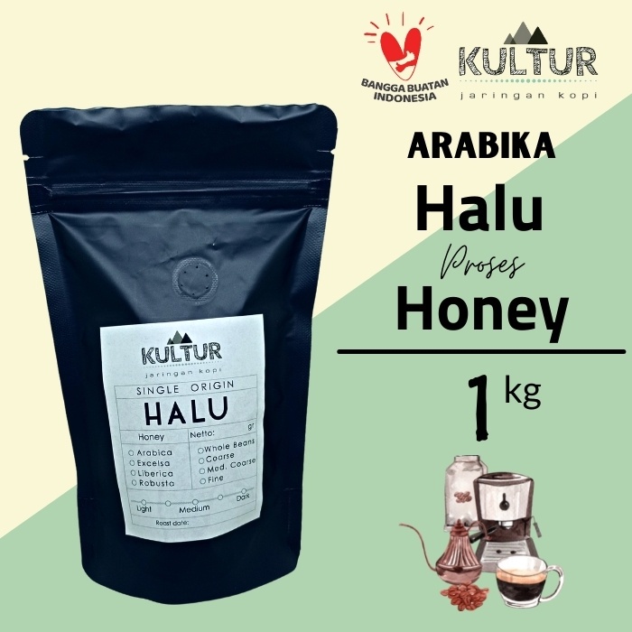 

COFFEE BEAN BIJI KOPI ARABIKA HALU PREANGER HONEY 1 KG