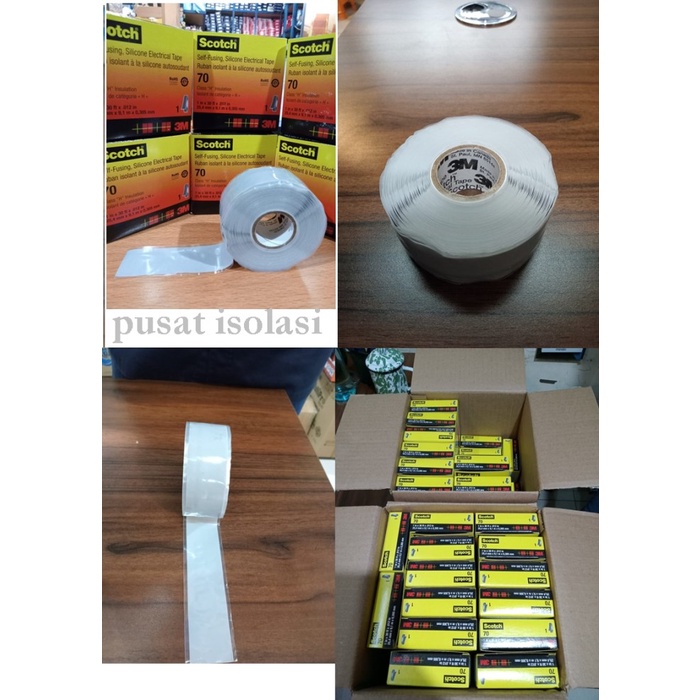 

Double Tape Scotch Self-Fusing Silicone Rubber Electrical Tape 70, 1 In X 30 Ft