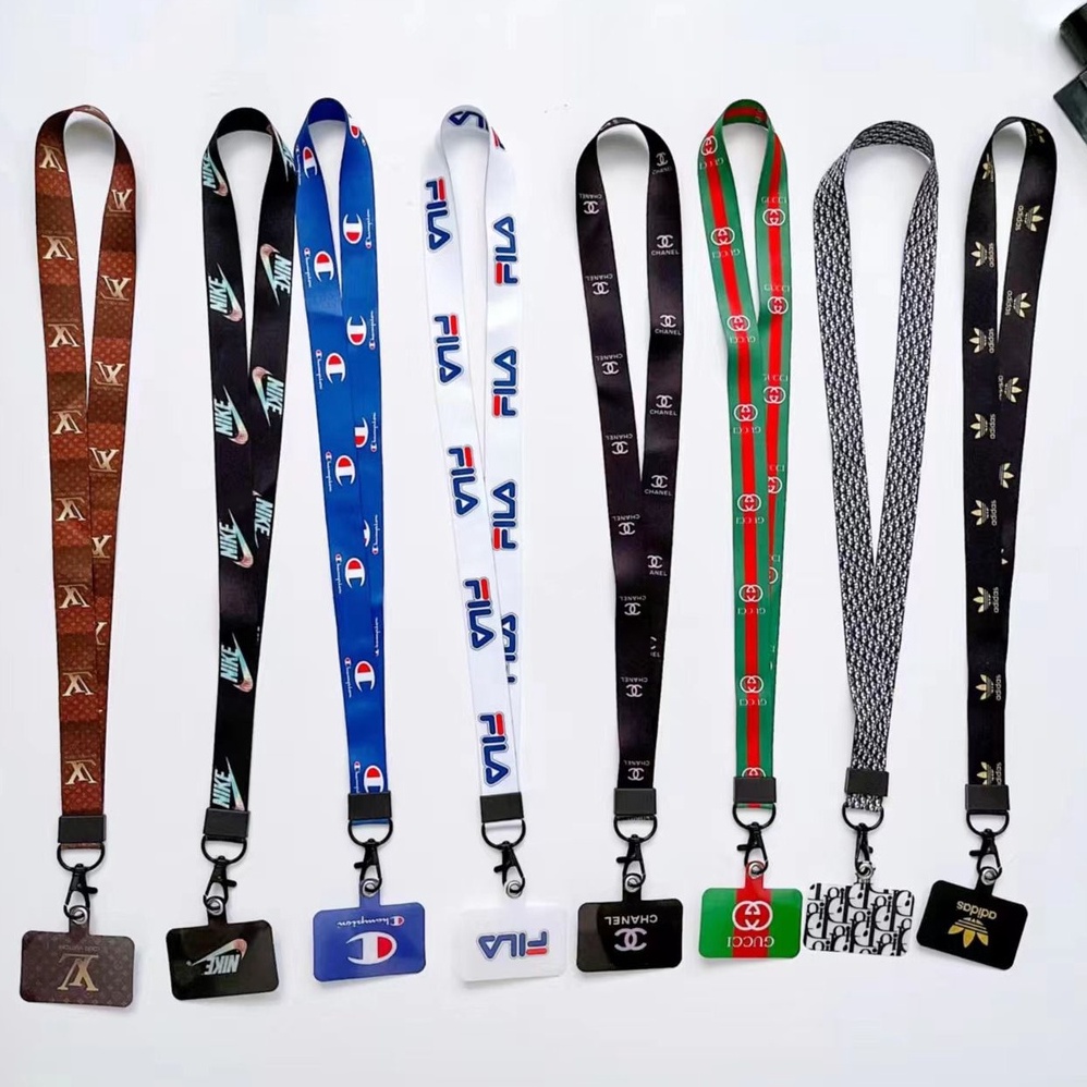 NEW DESIGN TALI LANYARD / STRAP GANTUNGAN HP MOTIF BRANDED UNIVERSAL