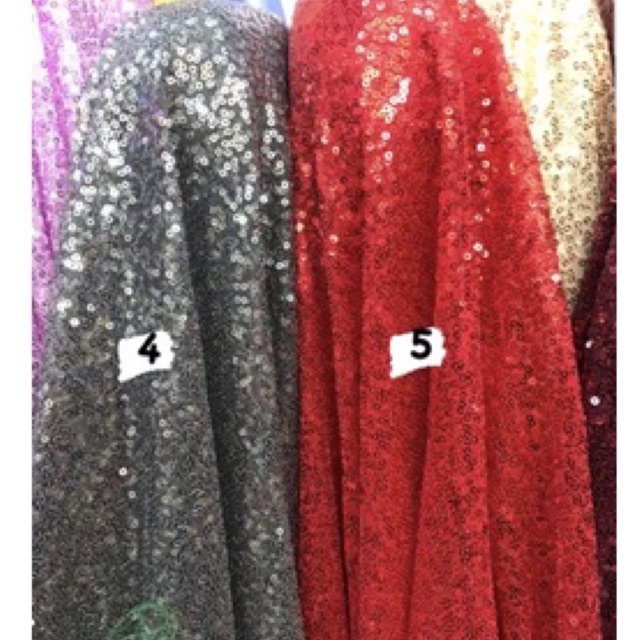 Sequin/Bahan sequin/Kain Sequin/maron