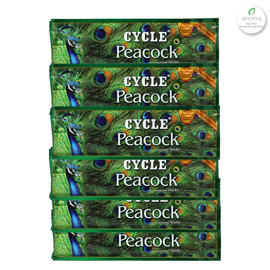 Dupa India (Aromaterapi) Pouch Plastic - Cycle Peacock 35 sticks