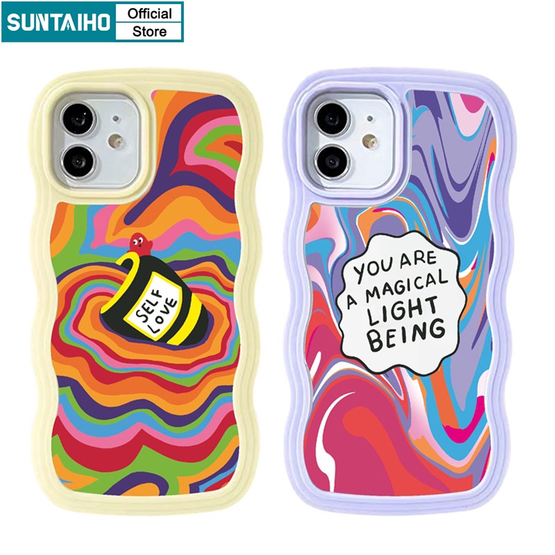 Jual Suntaiho Soft Case Tpu Transparan Motif Abstrak Pelangi Untuk