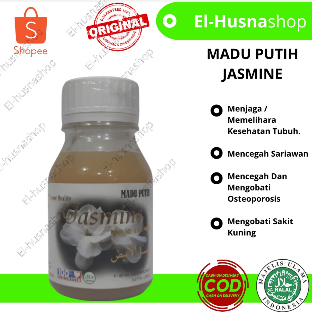 

Madu Putih Jasmine Madu Murni Royal Jelly Bee Polen Herbal Memelihara Kesehatan Tubuh 350gram Original