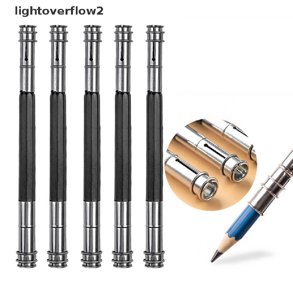 (lightoverflow2) Holder Ekstender Pensil Dua Kepala Adjustable Untuk Sekolah / Kantor