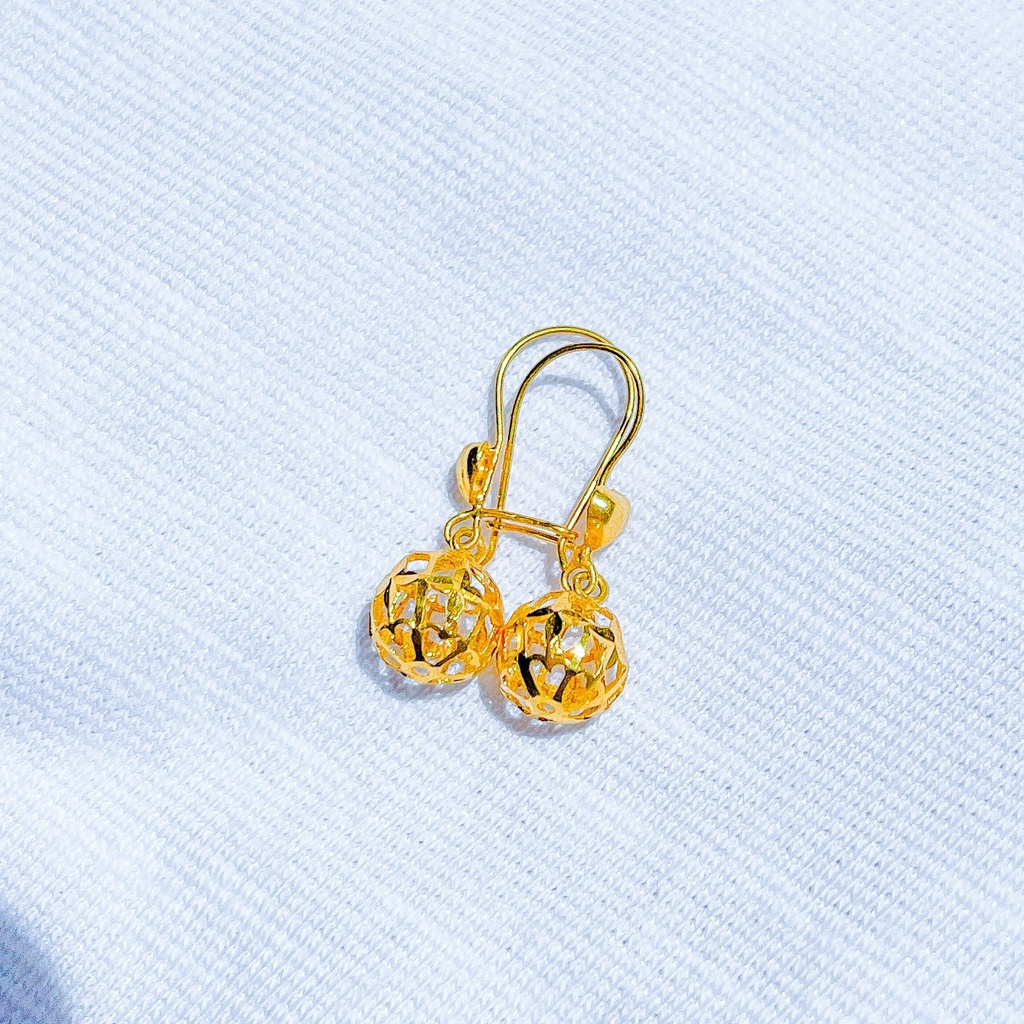 Anting anak dan dewasa emas asli kadar 700 70 16k boba bola desi love clover gantung kerawang kerabu giwang drop 1 gram tanpa permata