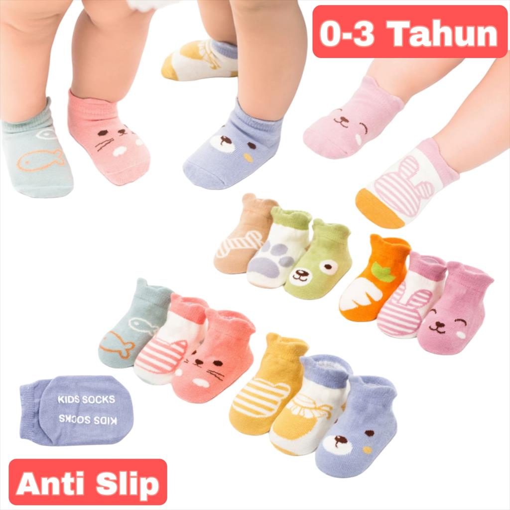 JM0015 Kaos Kaki Bayi Animal Baby Socks Sock Balita Batita Anak Cowok Cewek Unisex Anti Slip