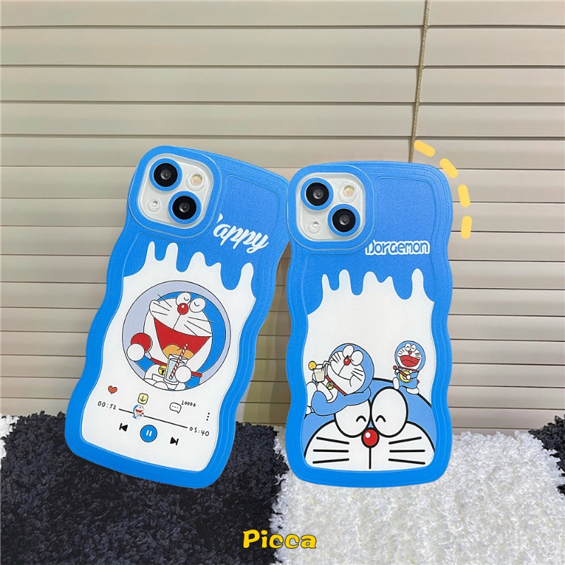 Soft Case Desain Kartun Milk Tea Doraemon Untuk IPhone 11 7Plus 8Plus XR X XS Max 14 13 11 12 Pro Max 6 7 8 14 6s Plus SE 2020