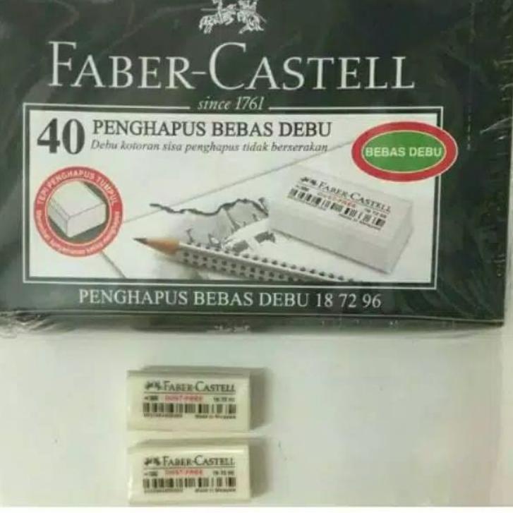 

Menarik.. [1 pak] penghapus eraser FABER CASTELL kecil putih isi 40 pcs