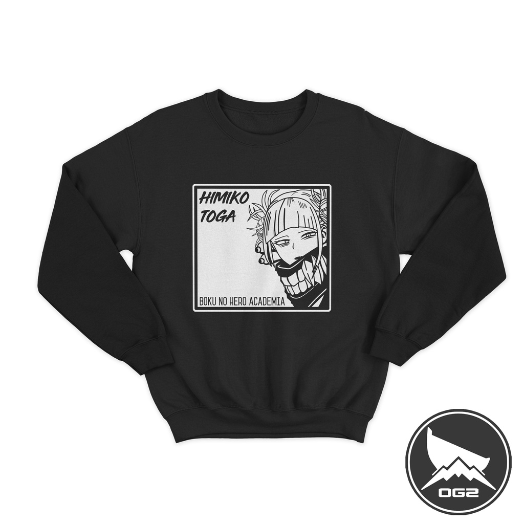 Sweater anime Toga himiko boku no hero A043 crewneck pria wanita OG2 2D A