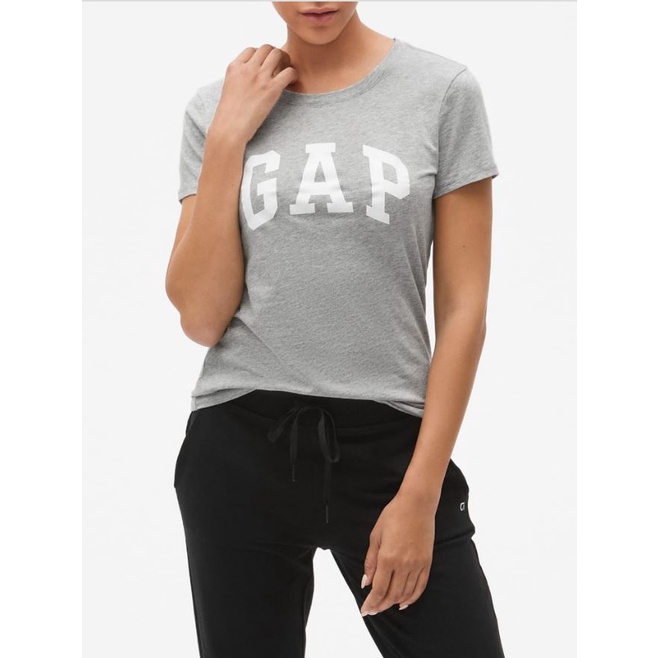 GAP Tshirt Women Grey Heather Short Sleeve Crewneck | Kaos Wanita Murah Original