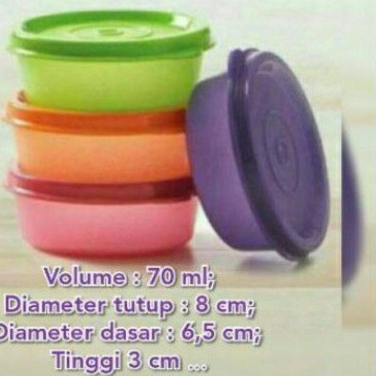 [PRODUK 6CAZN] TUPPERWARE SMALL ROUND CONTAINER 80ML (WADAH OBAT SAMBAL CETAK AGAR2 /JELI /MPASI BAY