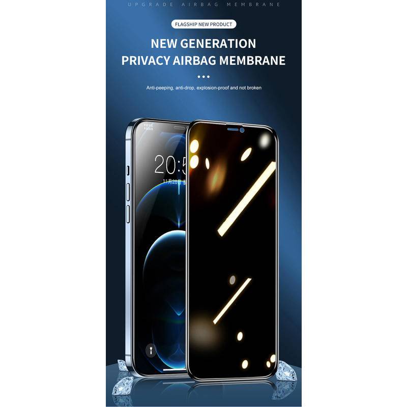 Pelindung Layar Tempered glass Anti Intip Untuk IPhone 14 13 12 11 Pro MAX X XS MAX XR