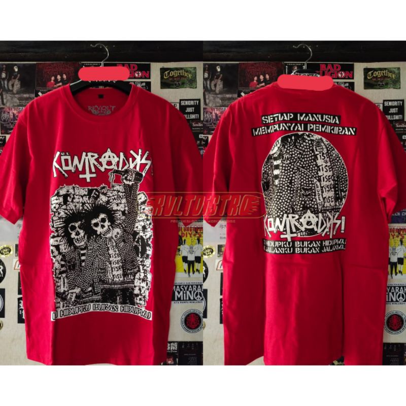 kaos band punk (KONTRADIKSI) size xl