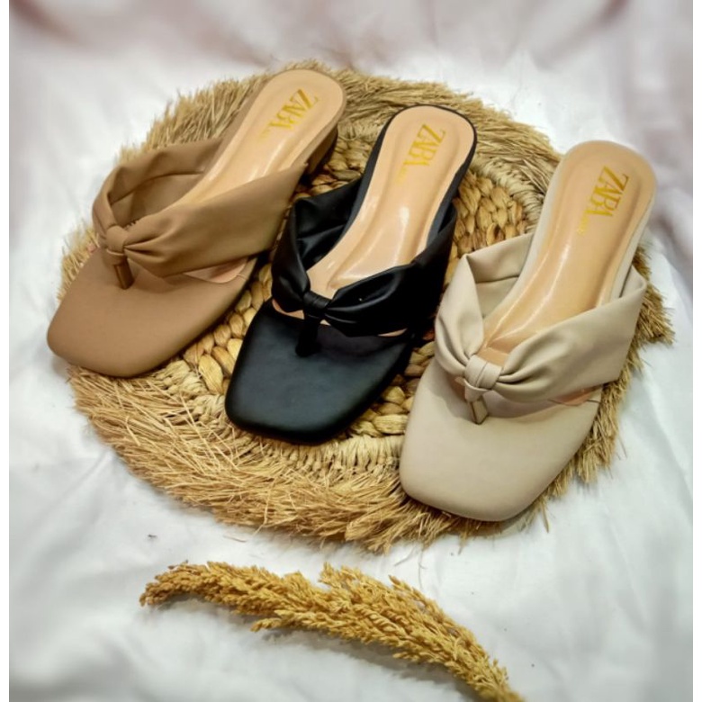 sandal wanita jepit hak 3cm terbaru