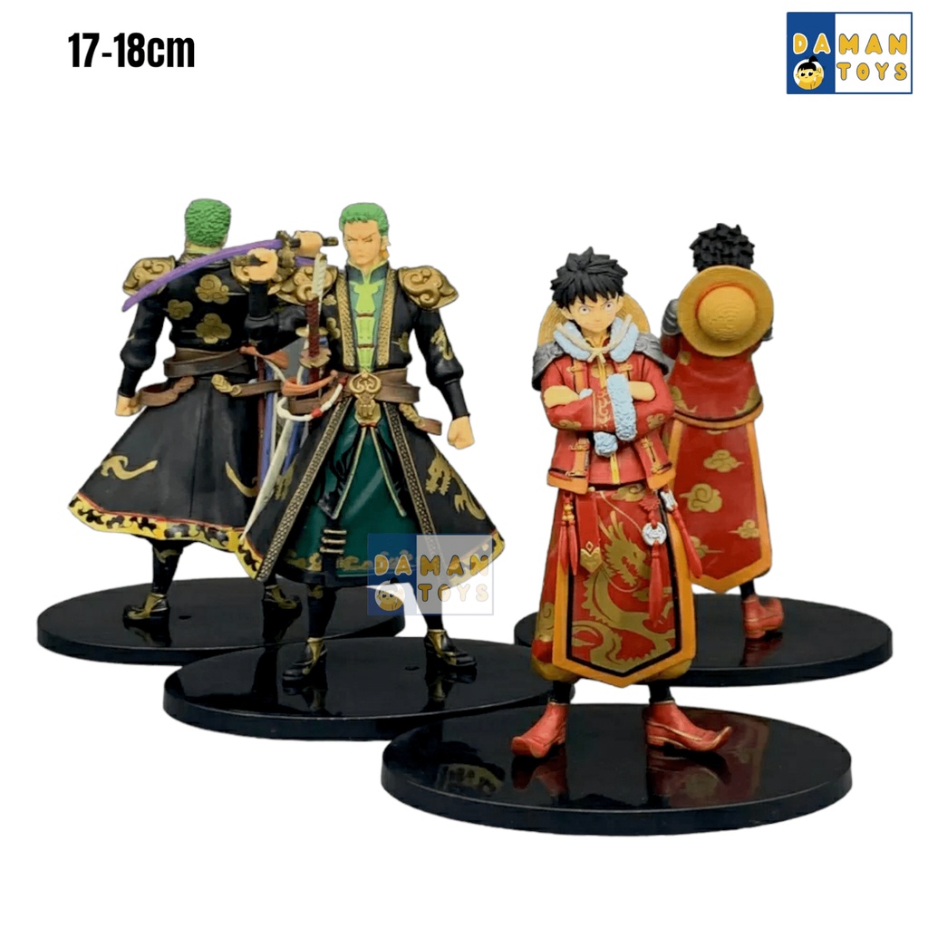 Figure Pajangan One Piece DXF The Grandline Men Monkey D Luffy A Roronoa Zoro Action Figur Anime