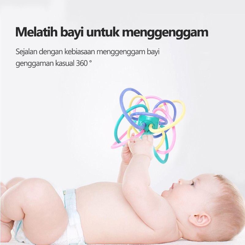 Gigitan bayi mainan bayi bola manhattan teether bayi BPA free B220