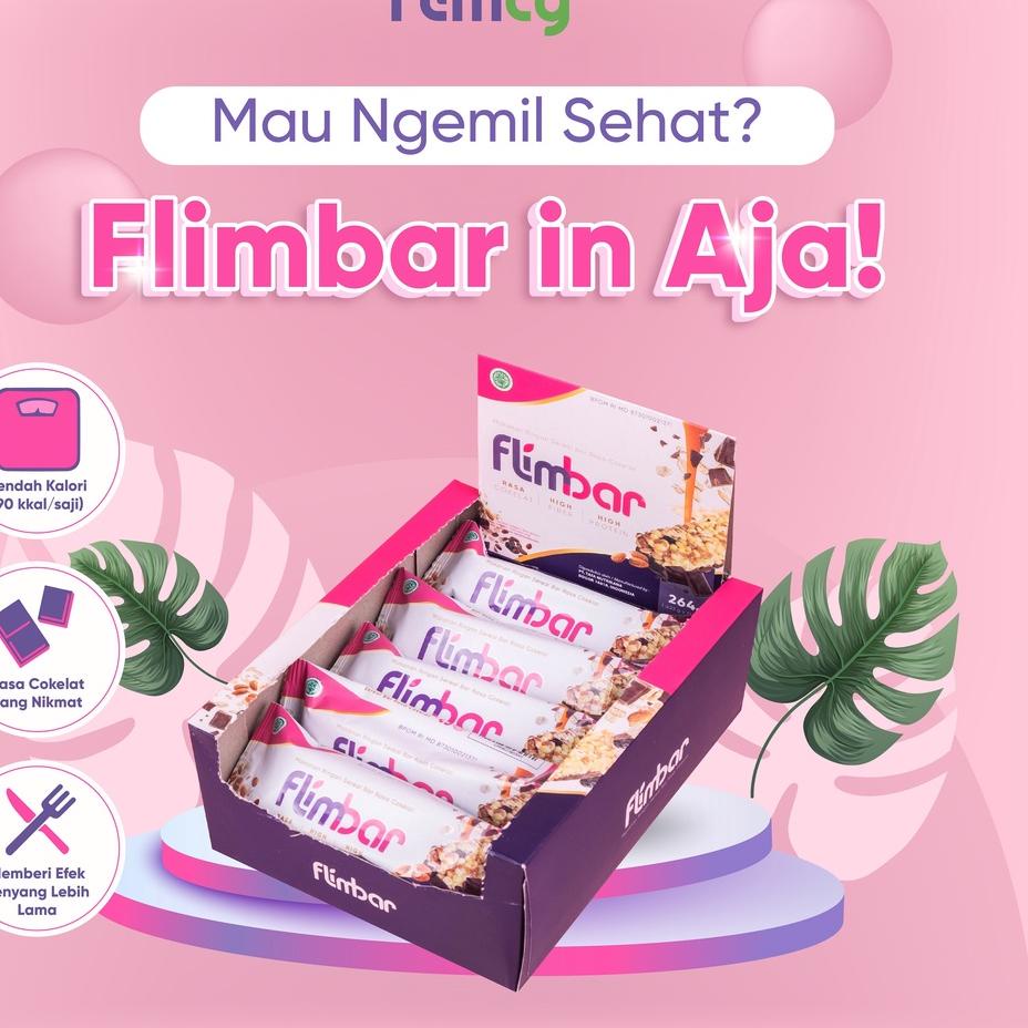 

Penawaran khusus--Flimbar (Snack Sehat) by Flimty - 1 Box (isi 12 Bar) - Coklat