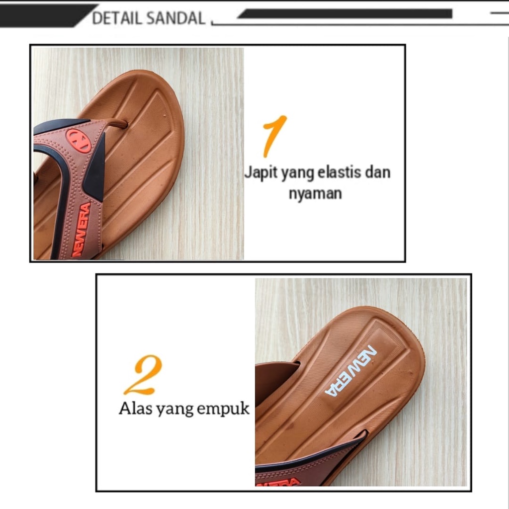 gof NEW ERA MB E.111 SANDAL JAPIT Pria Sendal Karet Pria 39/41