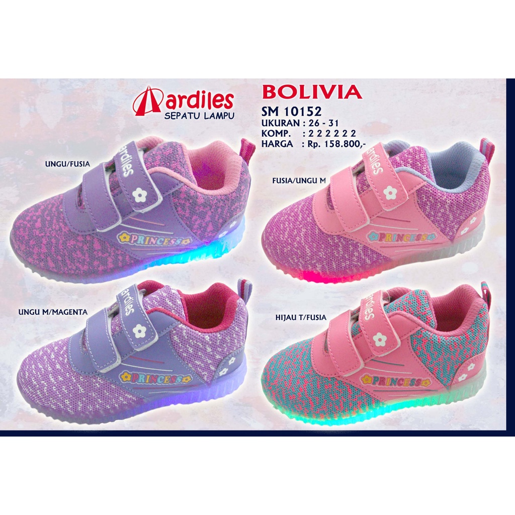 PALING LAKU! Sepatu lampu anak Ardiles tersedia 3warna sesuai gambar bahan lembut tidak melukai kaki BETANIA ABALISTA BOLIVIA