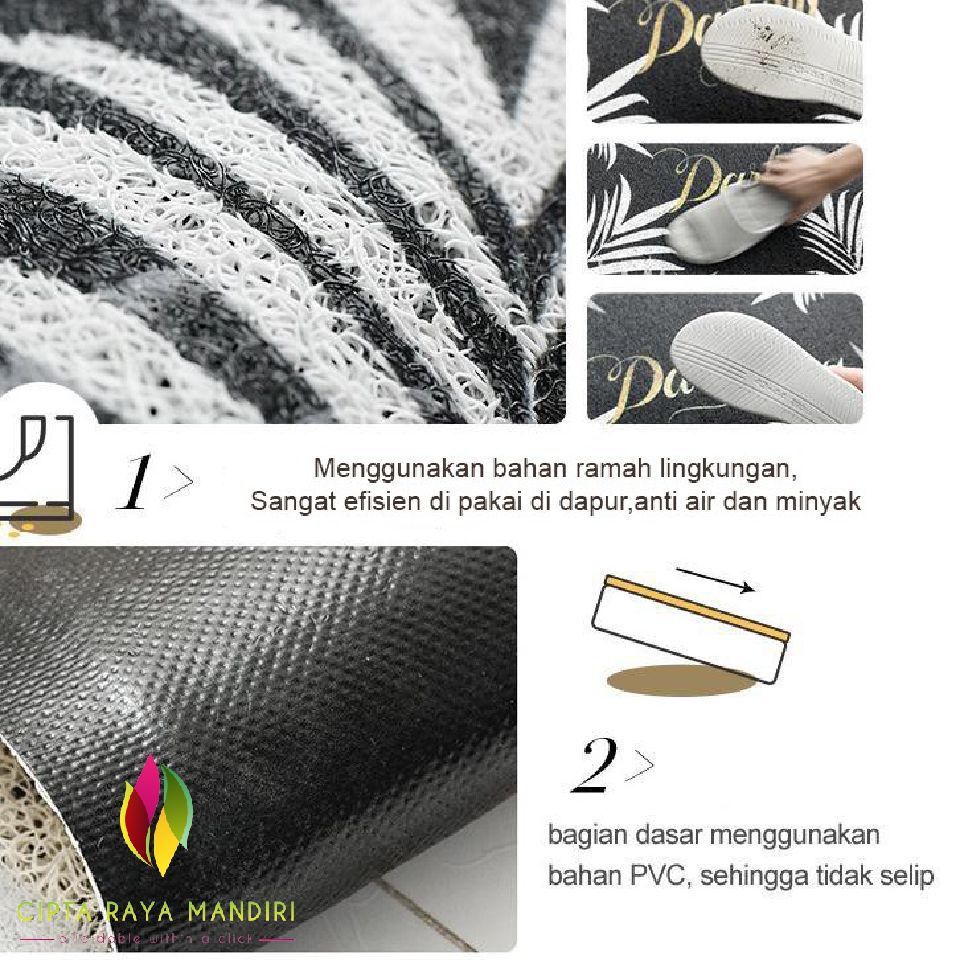 Keset Dapur Modern Keset Rumah Kaki Dapur Pintu Kamar Anti Selip (1 set dapat 2 pcs)