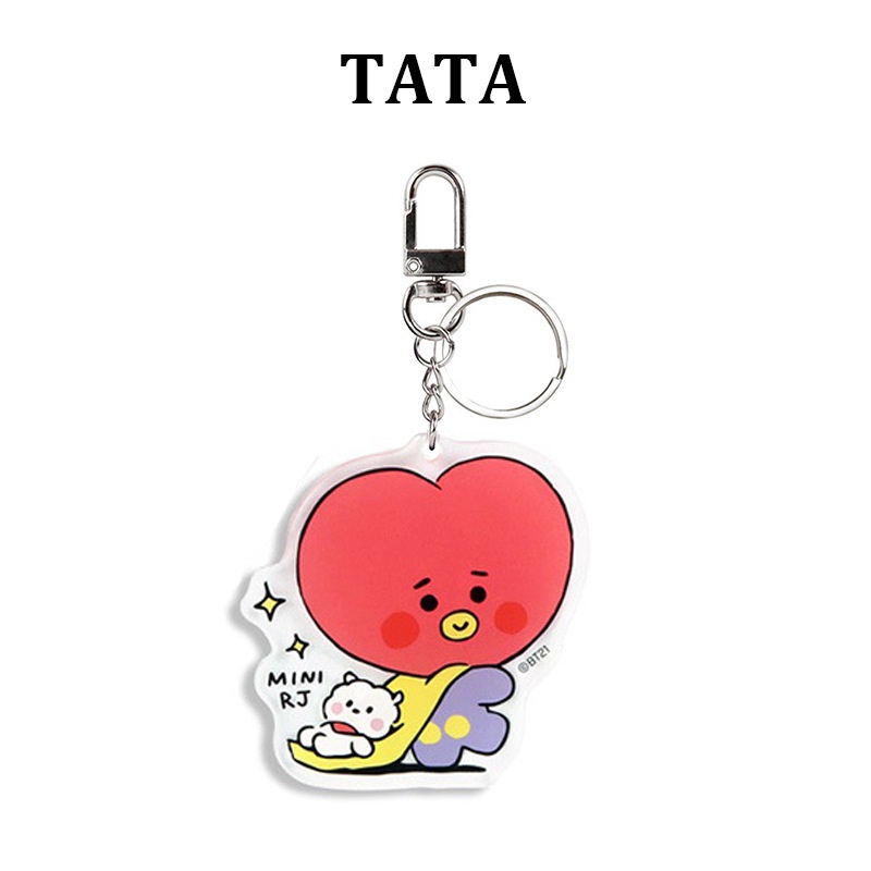 XiaoboACC Gantungan Kunci Motif Kartun BTS BT21 Kpop