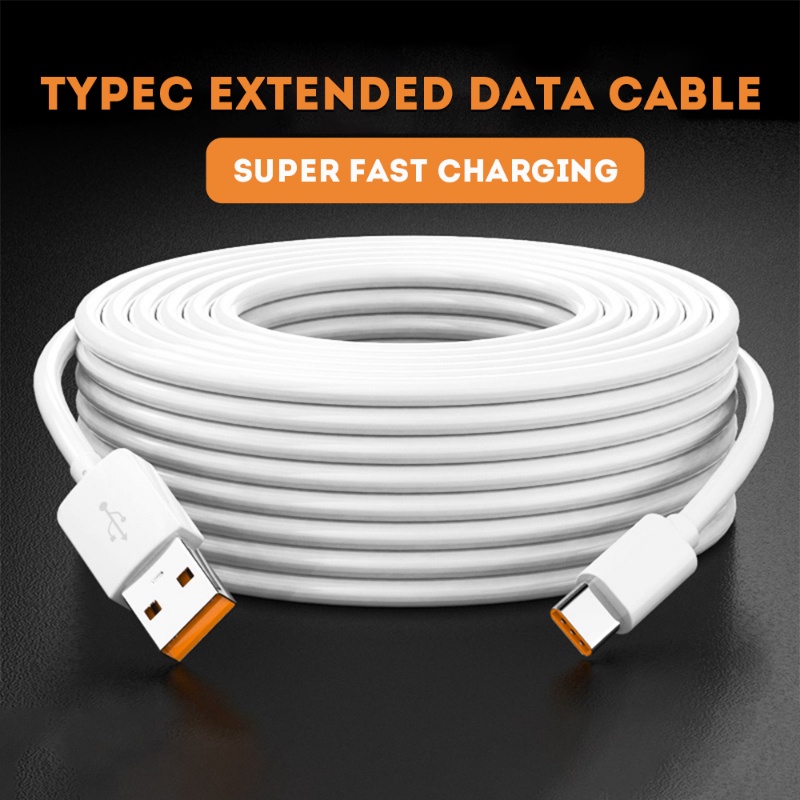 3meter/5m/8m/10m Ultra Long Type C Kabel Pengisian Extra Extender Charger Wire Cord Untuk Antarmuka Tipe-C Ponsel Android