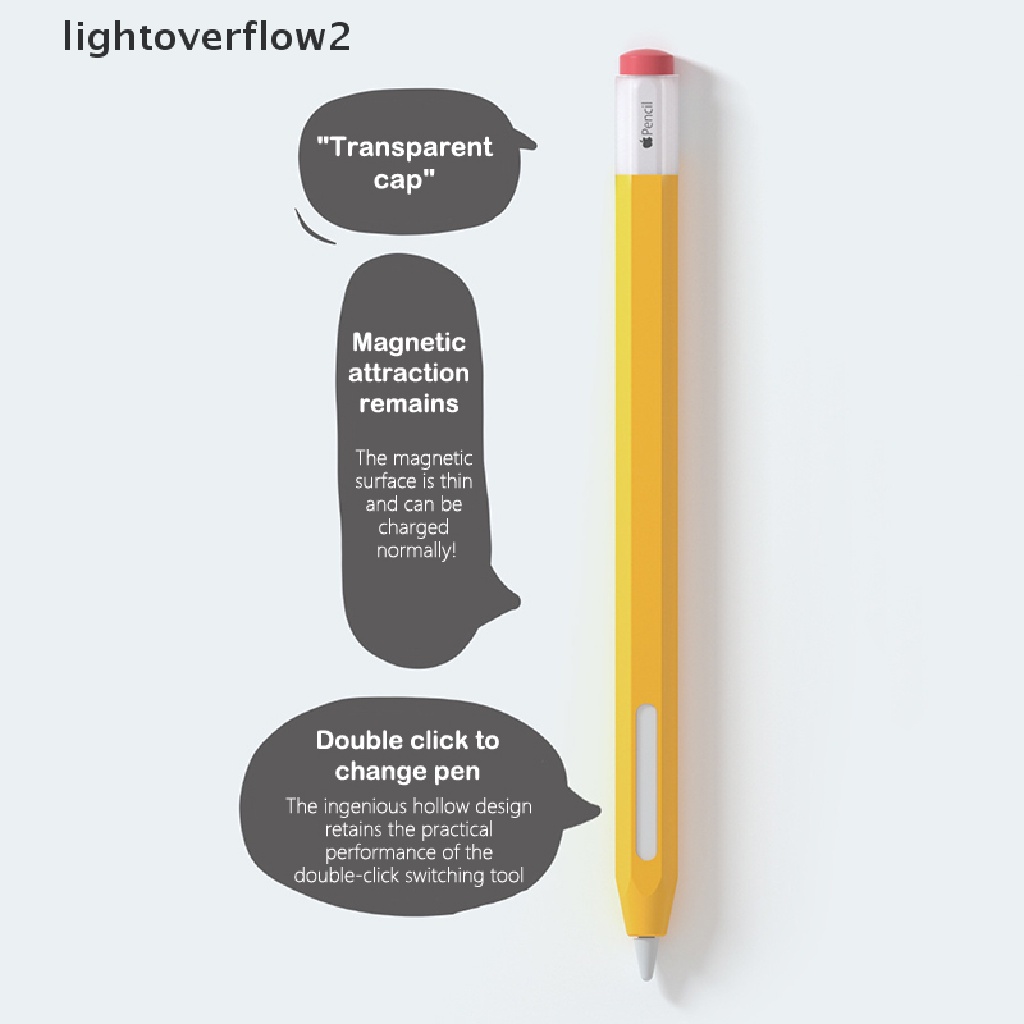 (lightoverflow2) Casing Silikon Apple Pencil 1st &amp; 2nd Generation (ID)