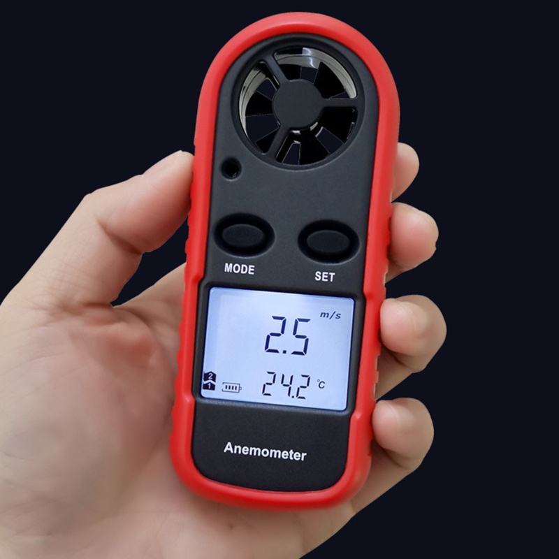 Zzz Anemometer Genggam Pengukur Kecepatan Angin / Suhu / Volume Udara