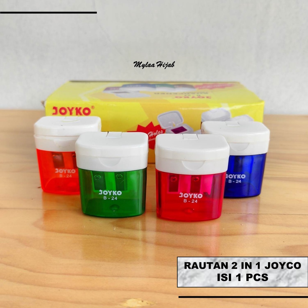 

Rautan Serutan Sharpener Joyko B-24PTL 2 In 1 Rautan Anak Sekolah Murah