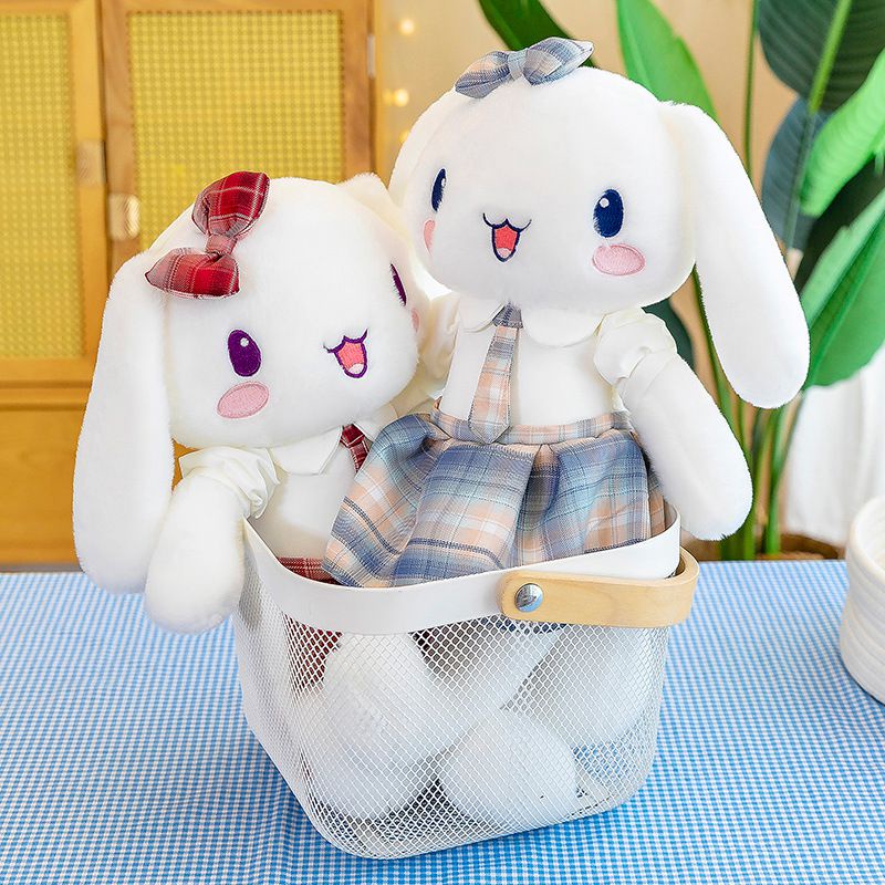 Huggable Rabbit Plushie Silky Mewah Dan Lembut Hadiah Sempurna Untuk Paskah Dan Natal